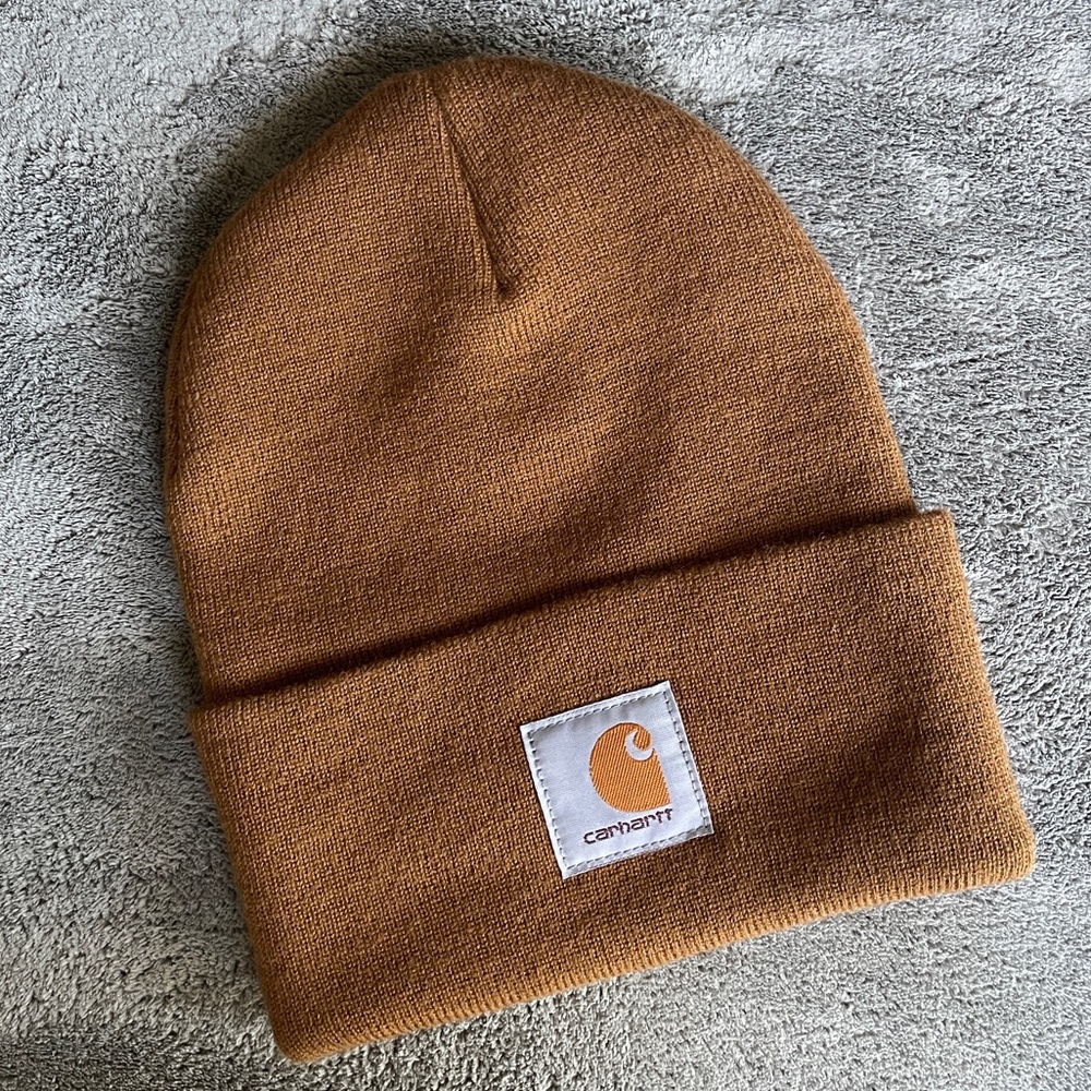 Men’s Carhartt Brown A18 Watch Hat Knit Cuffed Beanie